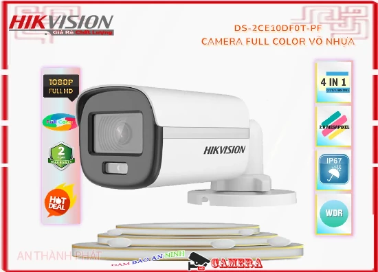 Lắp đặt camera tân phú DS-2CE10DF0T-PF Camera Full Color Giá Rẻ